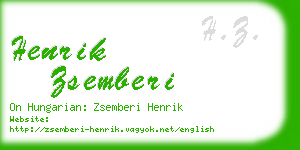 henrik zsemberi business card